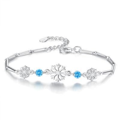 925 Sterling Silver Snowflake Bracelet