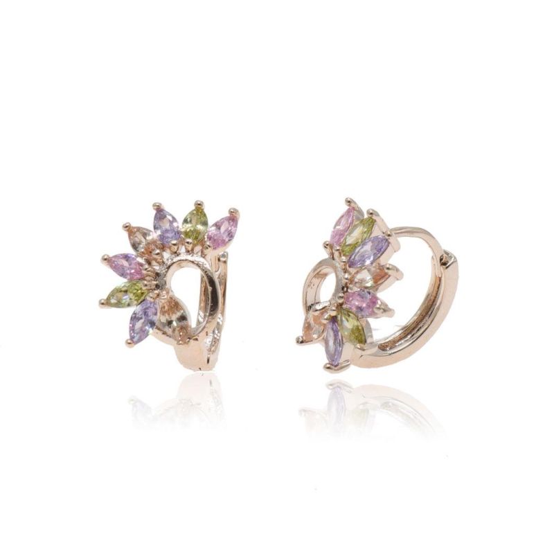 New 18K Gold-Plated Female Fashion Zircon Earrings