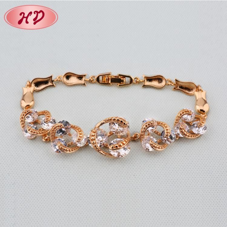 New Fashion 18K Gold Rhodium Bangle Imitation Jewelry Bracelet for Lady