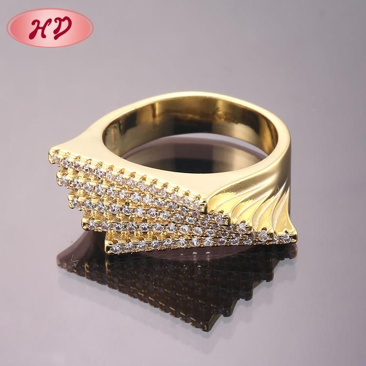 Fashion Women 18K Gold Plated Stainless Steel Silver Wedding Engagement Finger Rings Jewelry Design