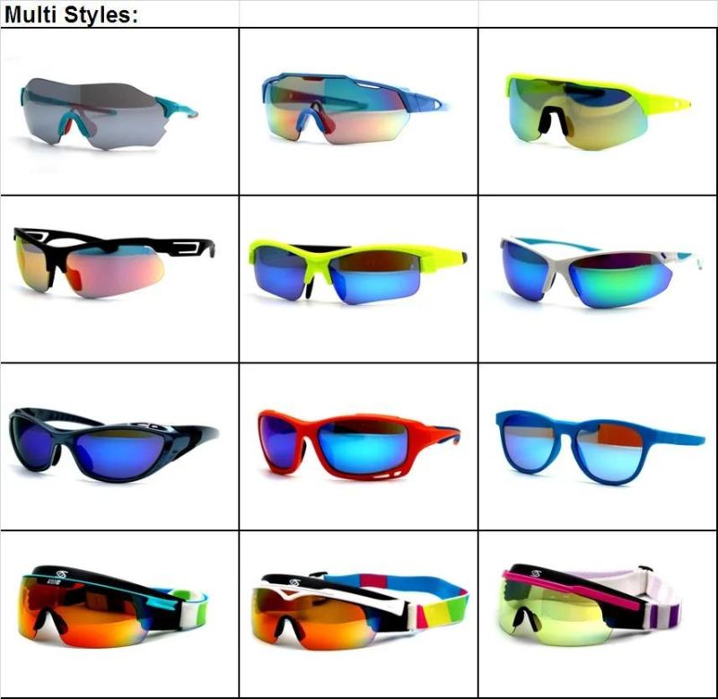 SA0833A01 One Piece Lens Polycarbonate PC Lens Sport Eyewear Sunglasses Sports Sunglasses Safety Glasses Cycling Mountain Bicycle Men Women Unisex