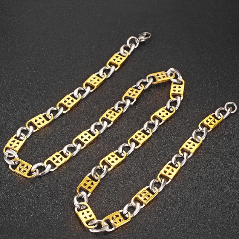 8mm Fashionable Temperament Female Male Silver Gold Stainless Steel Handcrafted Necklace Fashion Party
