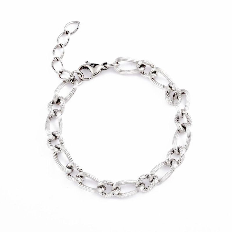 Fashion 316L Surgical Stainless Steel Thick Chain Bracelet for Ladies with ISO9001, RoHS, CE Certifications