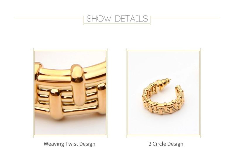 Wholesale Fashion 100% Copper Ear Stud Light Luxury Earrings