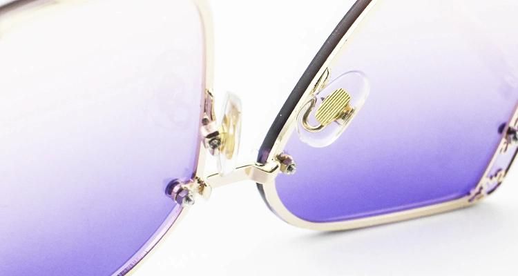 Oversize Carved Custom Logo Ready Women Sunglasses