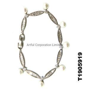 Fashion Pearl Bracelet/Silver Bracelet/Cubic Zircon Bracelet/Jewelry Jewellery