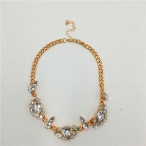 Fashion Glass Stone Necklace Alloy Necklace Jewelry