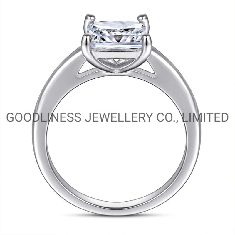 Diamond Antique Simple Anniversary Proposal Square Engagement Rings for Women