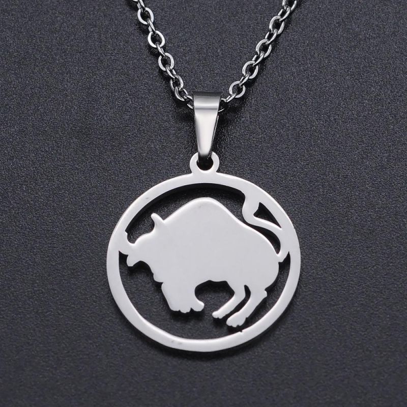 Manufacturer Custom Stainless Steel Fashion Jewelry High Quality 12 Astrological Signs Necklace Chain jewellery Zodiac Necklace Jewelry