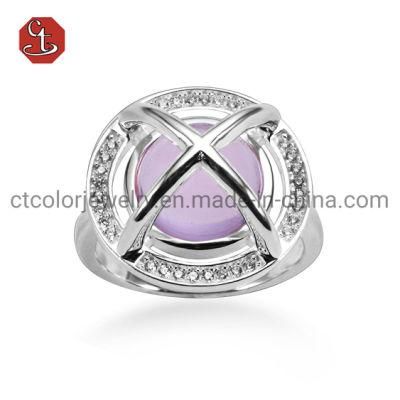 Pink Gemstones Rings for Women Solid 925 Sterling Silver Jewelry