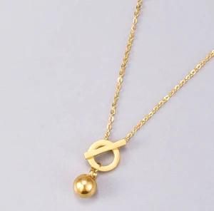 New Wholesale Women 18K Gold Plated Ball Pendant Necklace