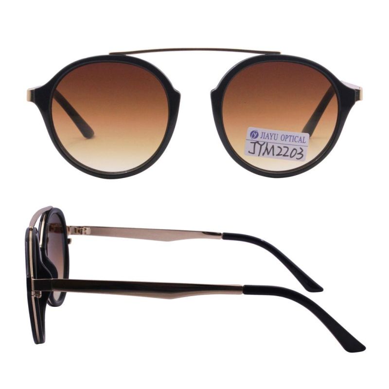 2022 Designer Gradient Brown Lenses Oversize Round Glasses Fashion Sunglasses