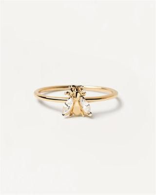 Factory Customed Brass Alloy Buzz Ring in 18K Gold Plated for Women Jewellry