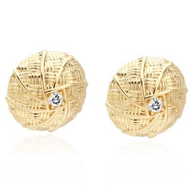 Ball Style Gold Color Earrings for Women Hot Sale Fashion Jewelry Copper Earring Oorbellen Brincos Grandes