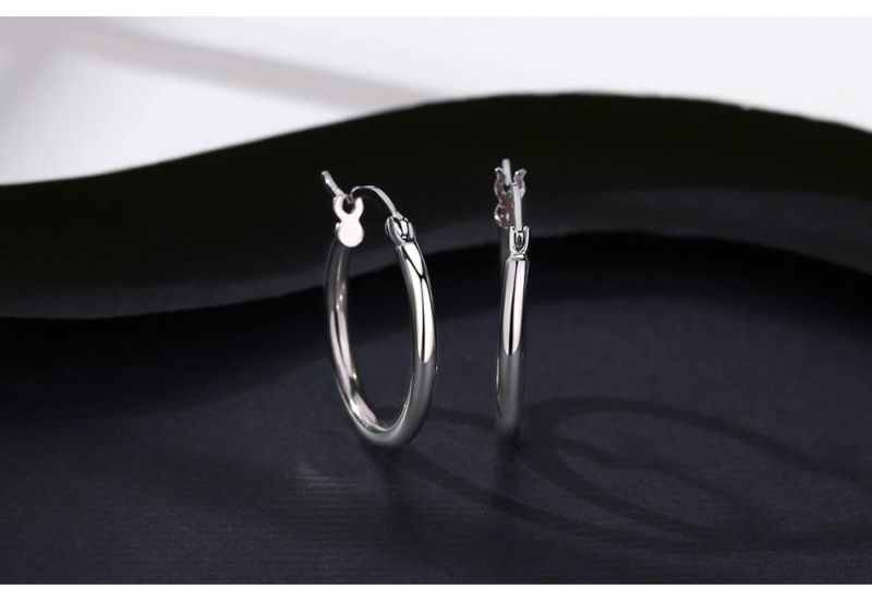 2021 French Resizable Loop Style Silver Earring Jewelry