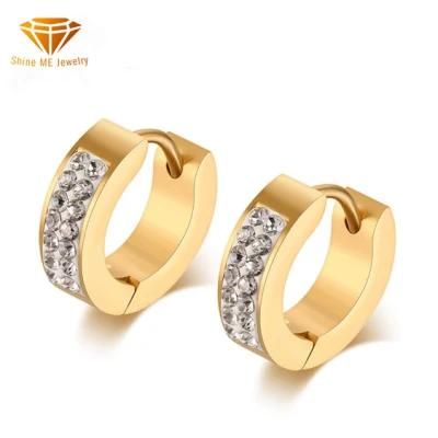 Fashion Jewelry Earrings Titanium Stainless Steel Slime Diamond Earrings Small Jewelry Factory Wholesale Er9213