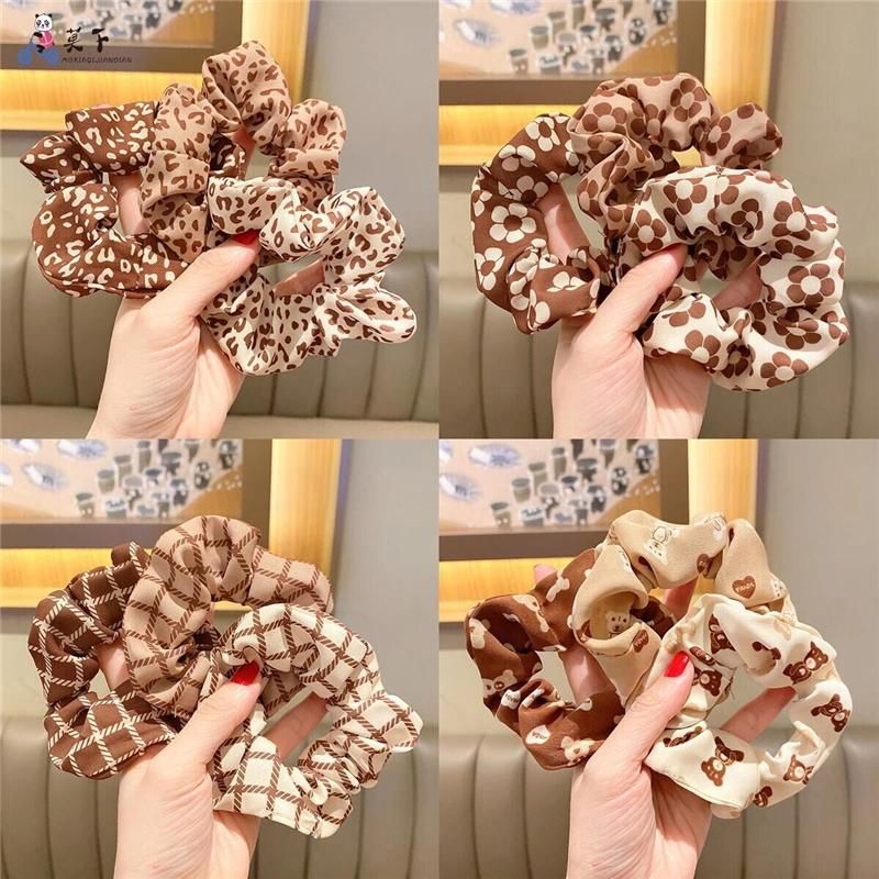 Factory Cute Teddy Bear Cat Scrunchies Hair Bands