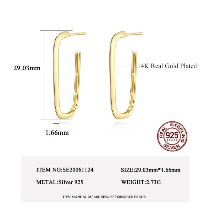 Korean Closed Loop Earrings Jewelry Fashion Studs