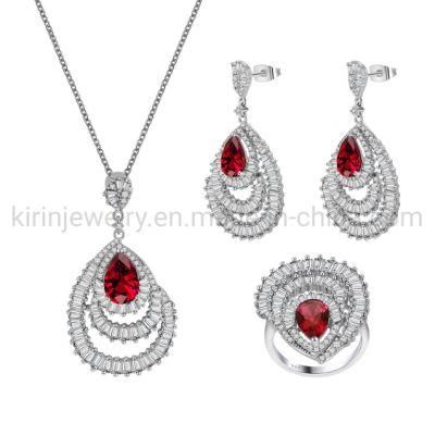 Hip Hop Shell CZ Crystals Healing Stones Fine Jewellery Sets Women 9925 925 Sterling Silver Jewelry Set Dubai Bridal Jewelry Set