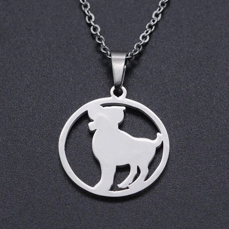 Manufacturer Custom Stainless Steel Fashion Jewelry High Quality 12 Astrological Signs Necklace Chain jewellery Zodiac Necklace Jewelry