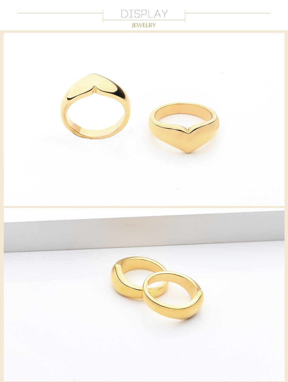 Wedding Engagement Brass Material Classic Rings