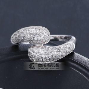Womens Pave Cocktail Ring White Cubic Zirconia