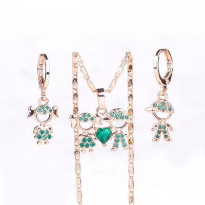Fashion AAA Cubic Zirconia 18K Gold Plated Alloy CZ Jewelry Sets for Decoration