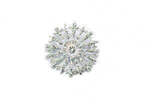 Bc00141 Women&prime;s Elegant White Crystal Snowflake Shape Brooches Gift Fashion Accesorries Pin Hiqh Quality Jewelry Design