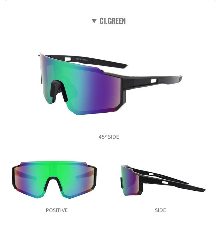 Custom 2022 High Quality Fashion Outdoor Big Frame Bike Riding Sports Polarized Sunglasses