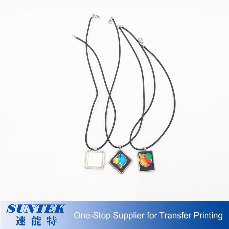 Sublimation Metal Jewelry Rhombic Necklace