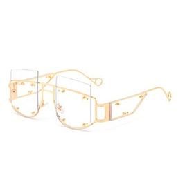 2022 New Wholesale Rimless Female Custom Logo OEM Luxury Metal Colorful Designer Style Fashionable Sunglasses