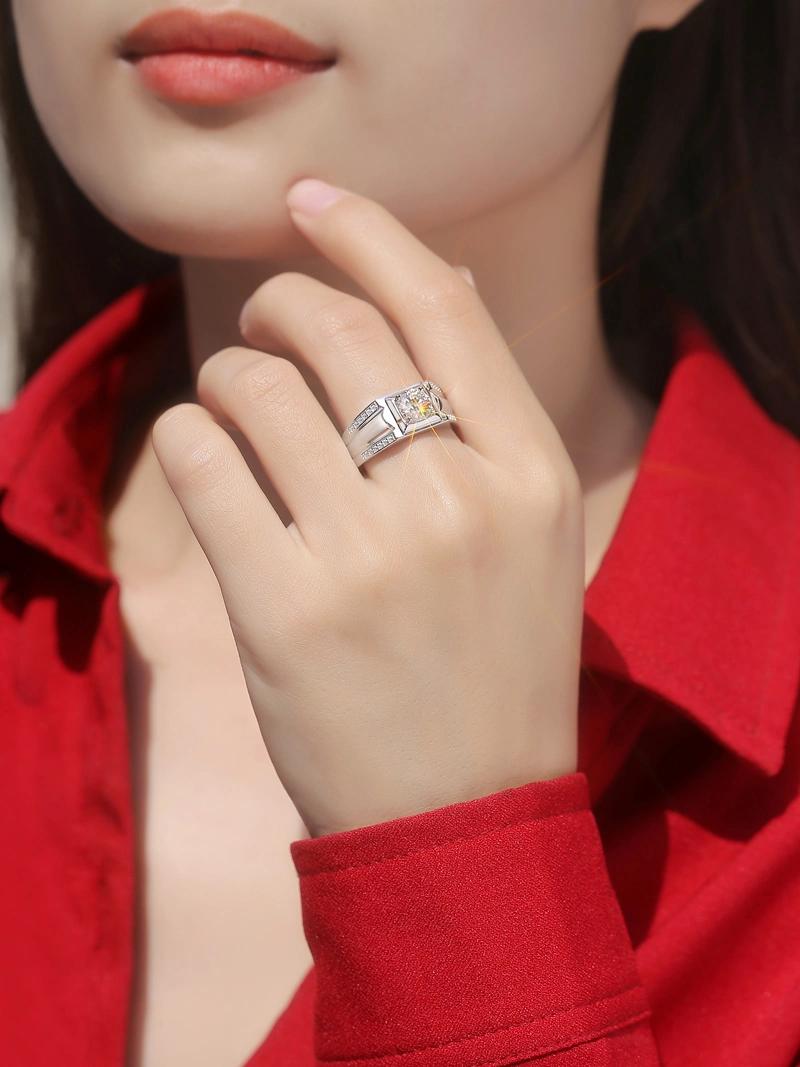 Fashion Jewelry Trendy Moissanite Accessories Women Ring Silver Fashion Jewellery Wholesale