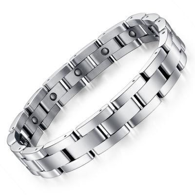 High Quality Stainless Steel Jewelry +Lodestone Male Bracelet