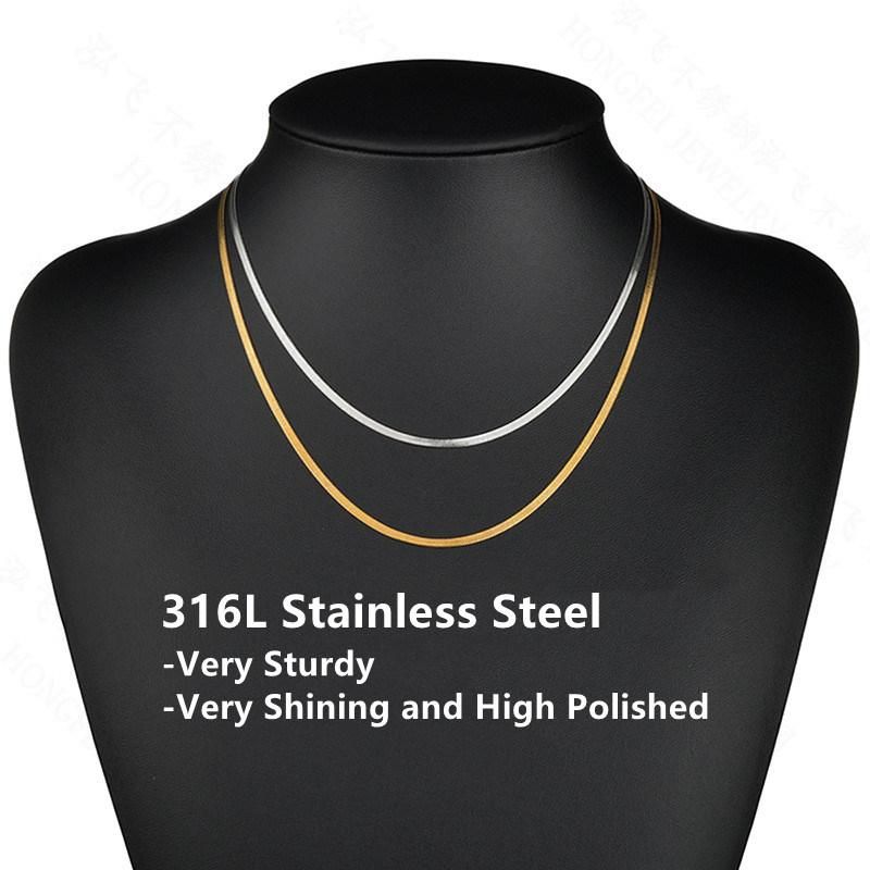 Stainless Steel Chain Flat Neck Chain