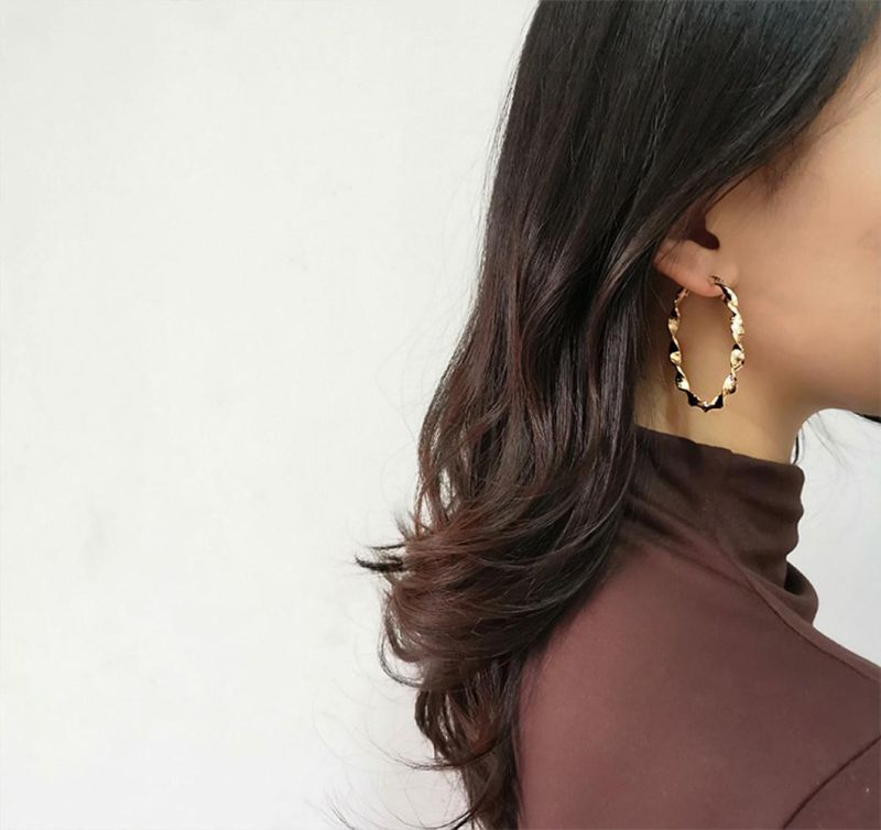 Trendy Women Fashion Accessories Factory Wholesale 925 Sterling Silver 18K Jewellery Gold Plated Fine Hoop Earring