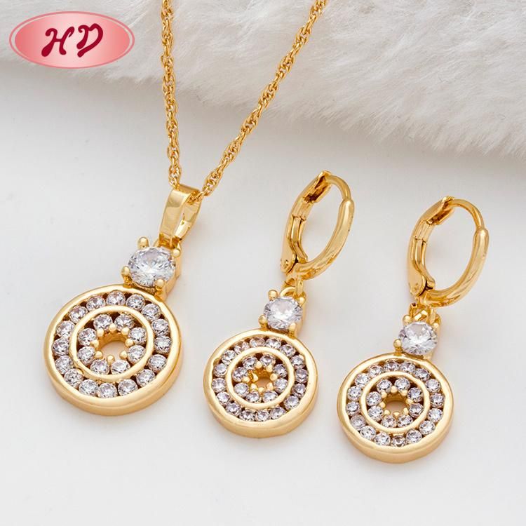 Cheap 2020 Guangzhou HD Zircon Jewelry Set with Necklace and Earrings