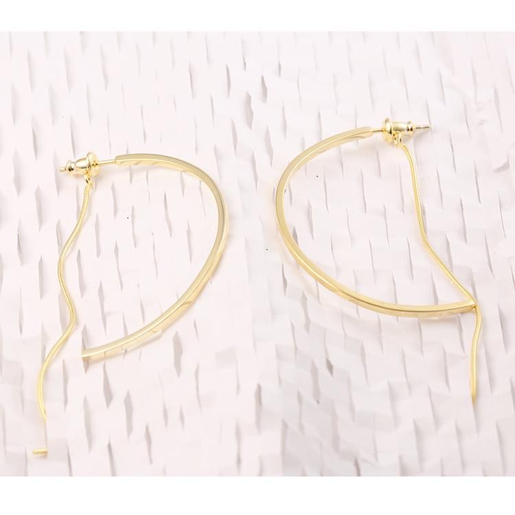 Fashion Accessories 925 Silver Gold Plated Best Seller Fashion Jewelry Trendy Jewellery Factory Wholesale Fine Earrings