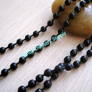 3.2mm Black Metal Ball Chain Necklace (WX30521A)