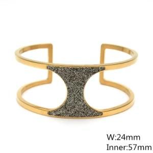 Fashion Jewelry Stainless Steel Cuff Bracelet with Glitter 57X25mm