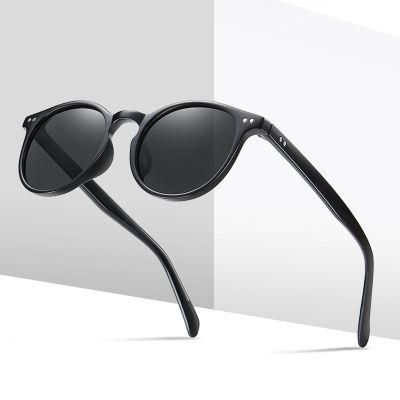 Polarized Leses UV400 Wood Frame Vintage Women Tac Round Sunglasses 3331
