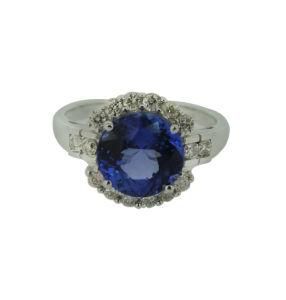 18k High End Tanzanite &amp; Diamond Ring (BLR18)