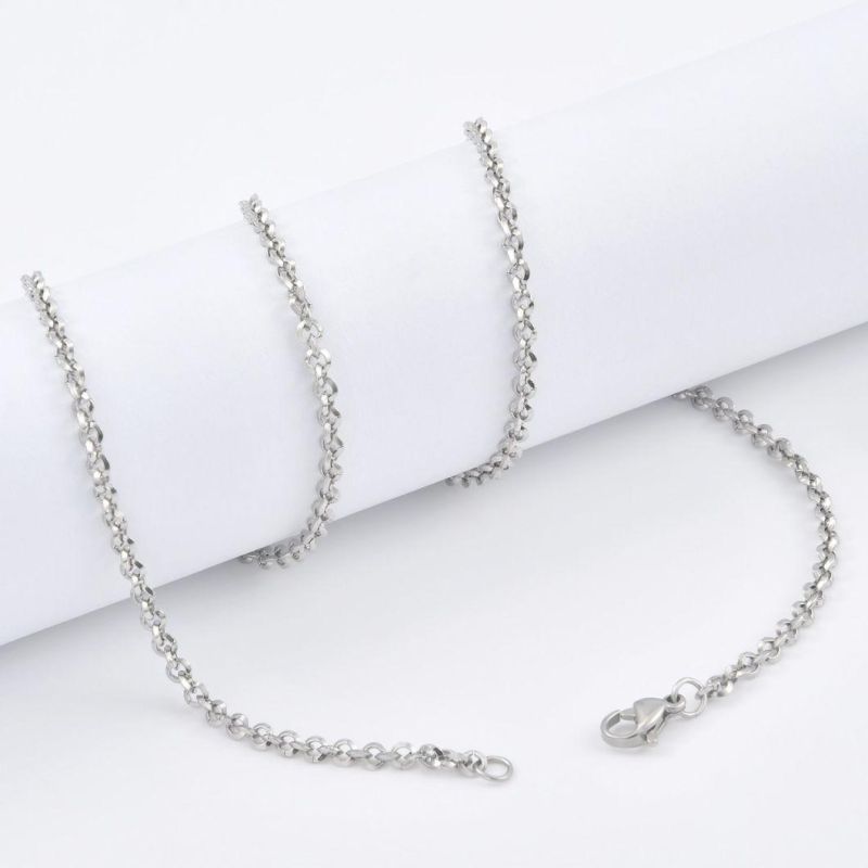 Delicate Gold Plated Stainless Steel Flat Cable Necklace for Layering Wearing