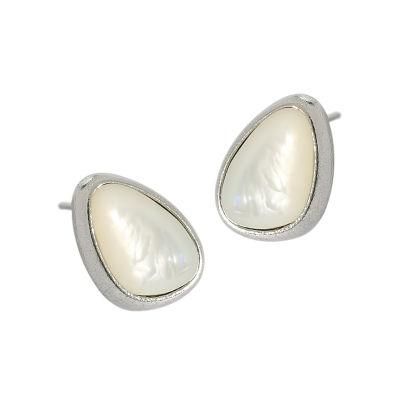 Fashion Niche Light Luxury Design Drop-Shaped Mother of Pearl Earrings Jewelry