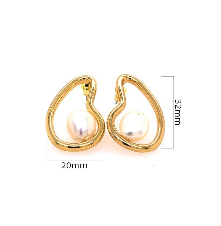 Baroque Designer Pearl Earrings for Cute Girls