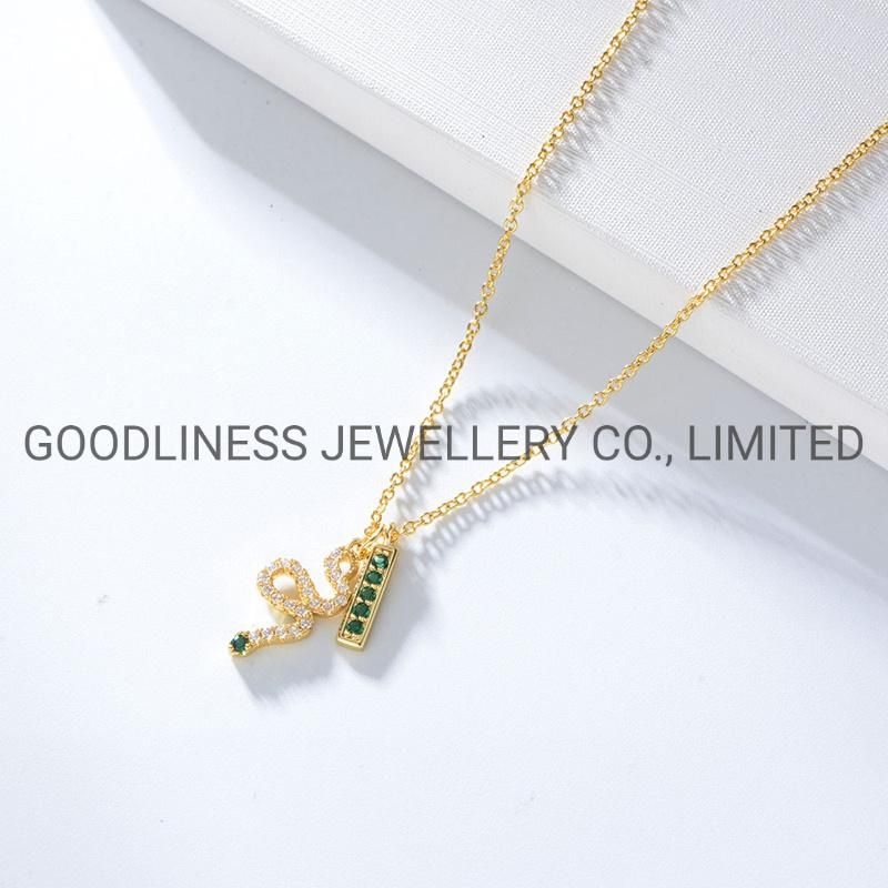 Minimalist Dainty 18K Gold Silver Link Chain Snake Necklace Design