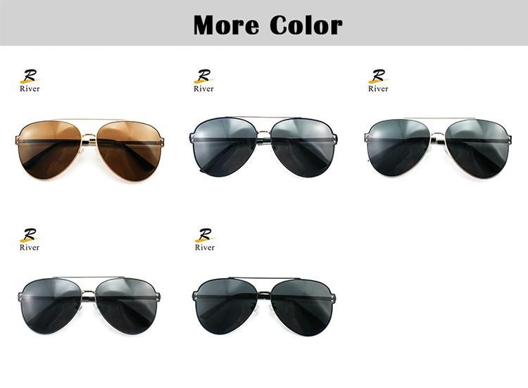 New Flat Top Metal Frame Ready Polarized Toad Men Sunglasses