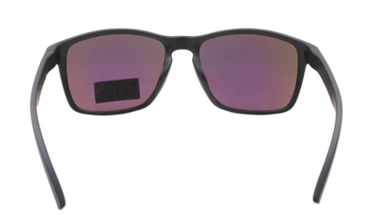 Newest Custom Men Fashion Sunglasses Green Mirror Lens Plastic Sunglasses