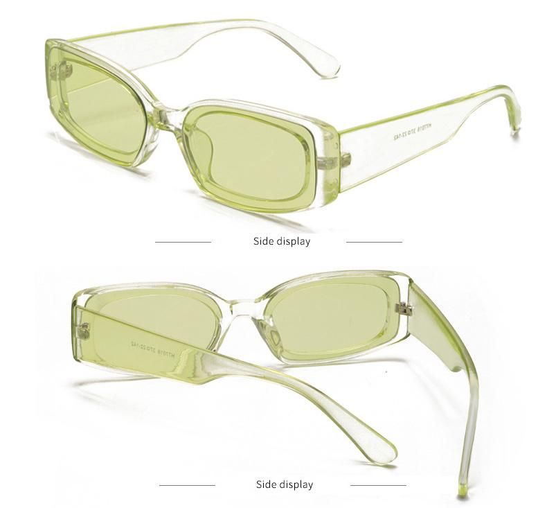 Hot Selling Simple Western Style Designer Candy Colors Colorful Clear Small Plastic Frame Best Sale Fashionable Sunglasses