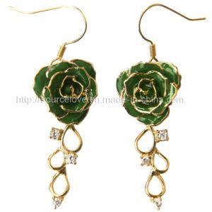 24k Gold Rose Earrings (EH005)
