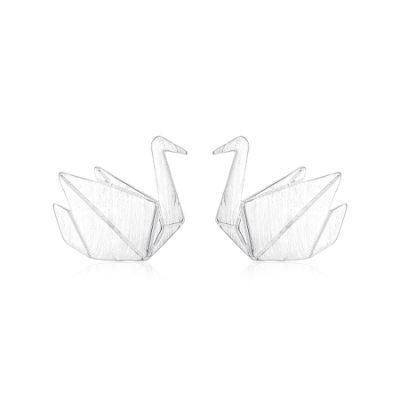 Golden and Sliver Thousand Paper Cranes Shape Ear Stud